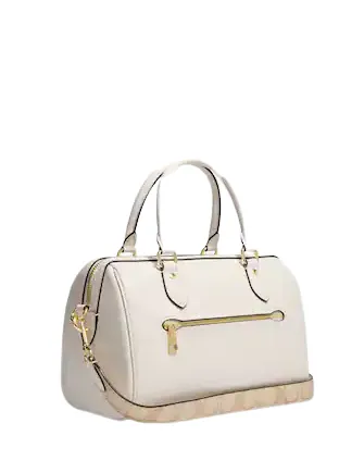 Coach Rowan Satchel With Signature Canvas Detail
