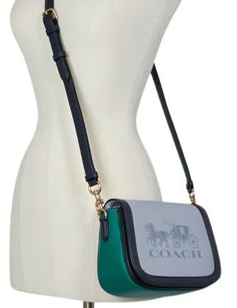 Coach Saddle In Colorblock With Horse And Carriage