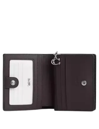 Coach Snap Wallet With Heart Bolt Print
