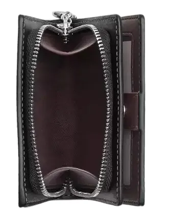 Coach Snap Wallet With Heart Bolt Print
