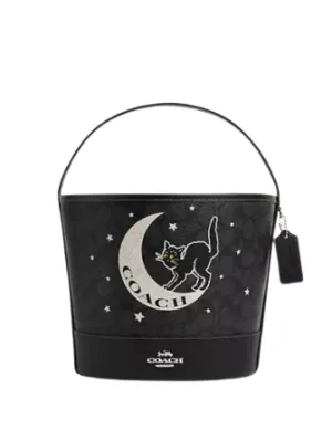 Coach Trick Or Treat Bucket In Signature Canvas With Halloween Graphic
