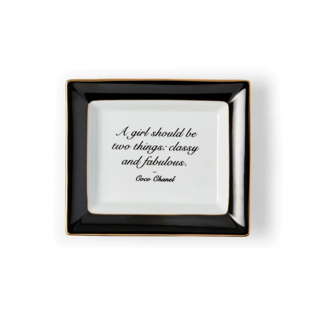 Coco Chanel Repartee Tray, Black Jewelry Trays Organizer Pack