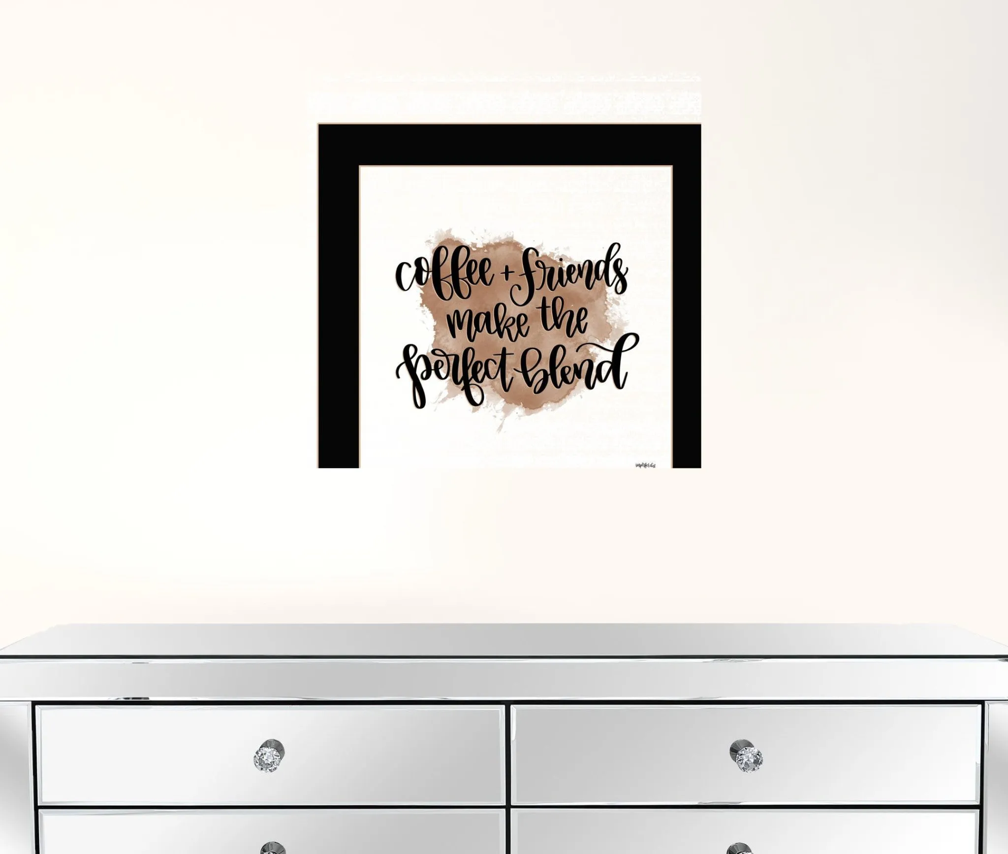 Coffee and Friends 1 Black Framed Print Wall Art