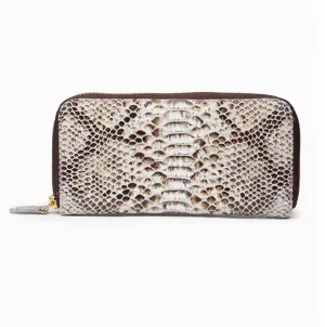 Cofi Zip Wallet In Snake In Camel