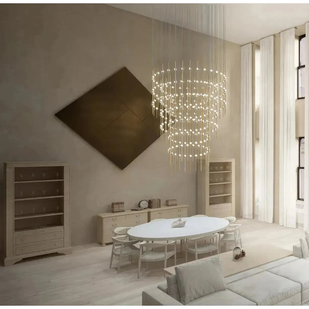 Constellation 48" Centaurus Pyramid LED Chandelier
