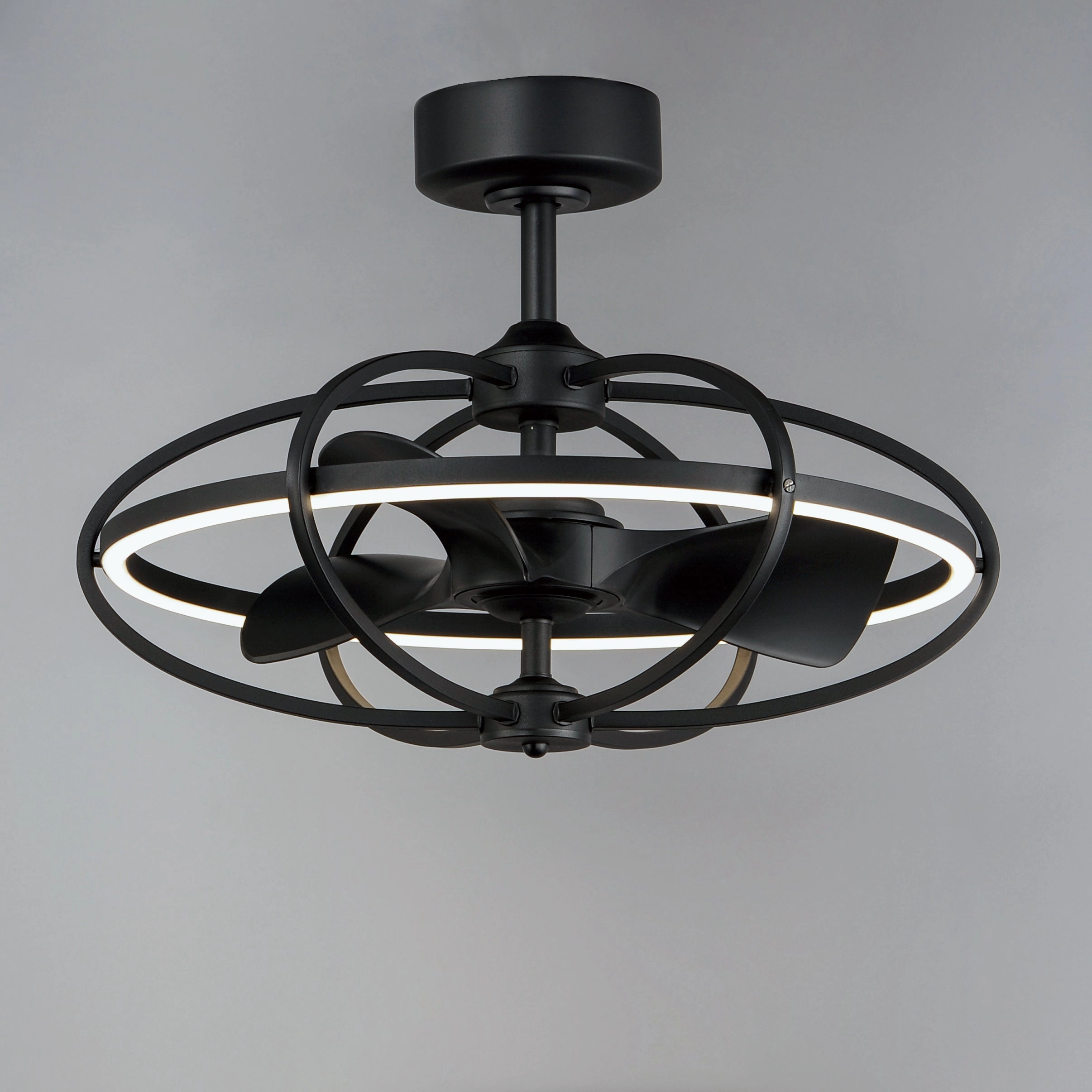 Corona Fan LED Fandelight Black Fandeliers at discount prices
