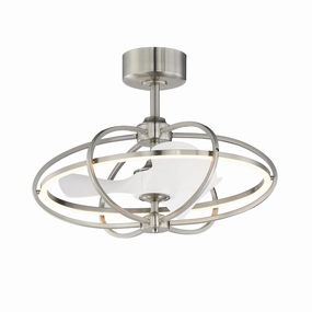 Corona Fan LED Fandelight Satin Nickel Fandeliers FANS on sale now