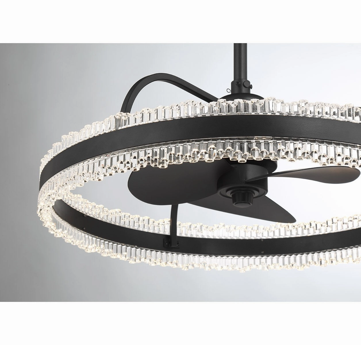 Corona LED Fan D'Lier Matte Black Fandeliers at discount prices