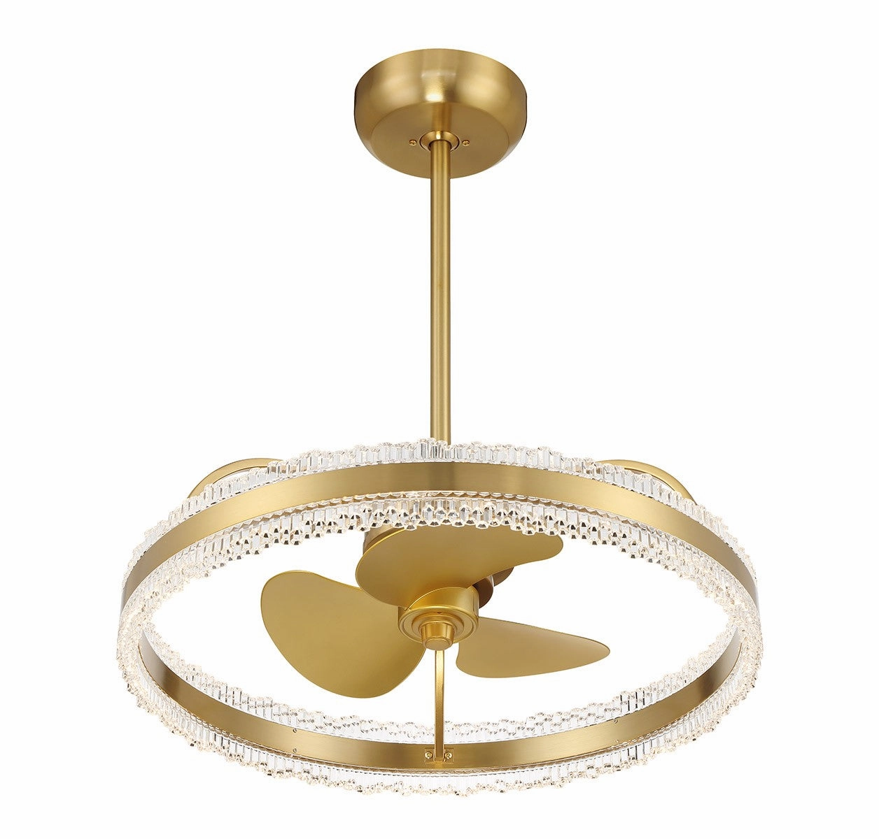 Corona LED Fan D'Lier Warm Brass Fandeliers at discount prices