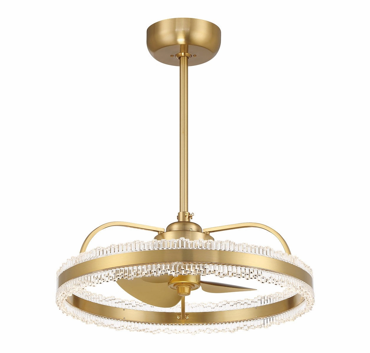 Corona LED Fan D'Lier Warm Brass Fandeliers at discount prices