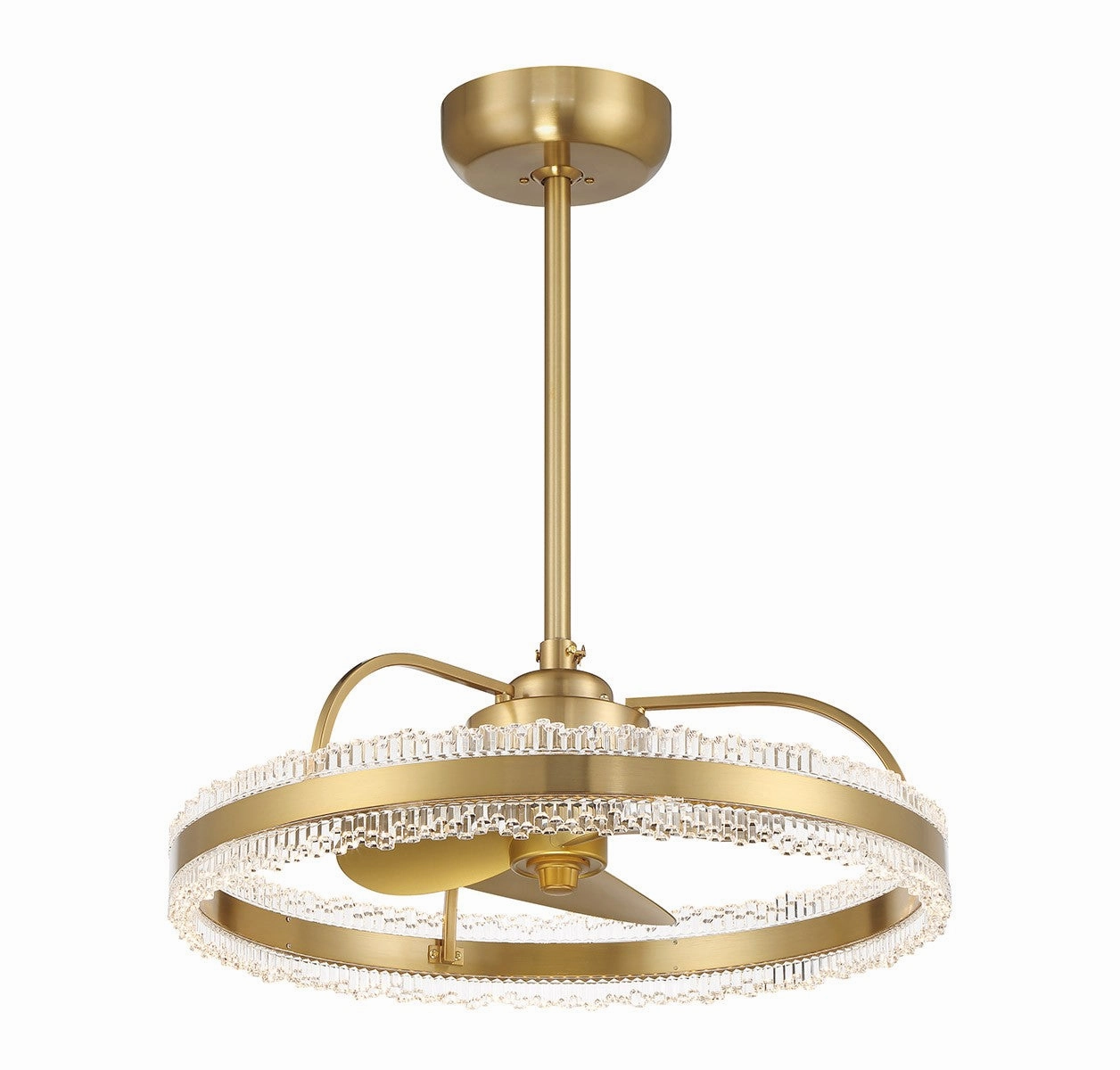 Corona LED Fan D'Lier Warm Brass Fandeliers at discount prices
