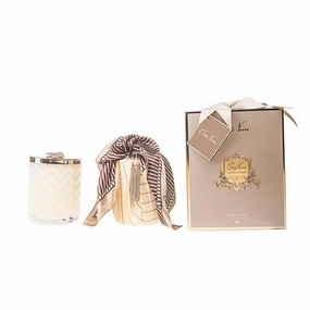 Cote Noire Ivory Herringbone Candle & Scarf Gift Set Cote Noire Home Fragrance sale