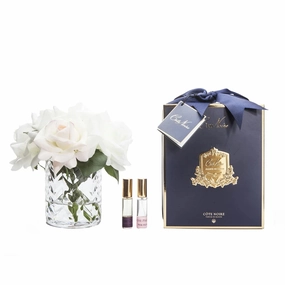 Cote Noire Perfumed Rose Blush & White Roses - Herringbone Glass Cote Noire Home Fragrance sale