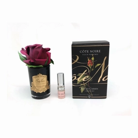 Cote Noire Perfumed Rose Bud Carmine Red - Black Glass Cote Noire Home Fragrance sale