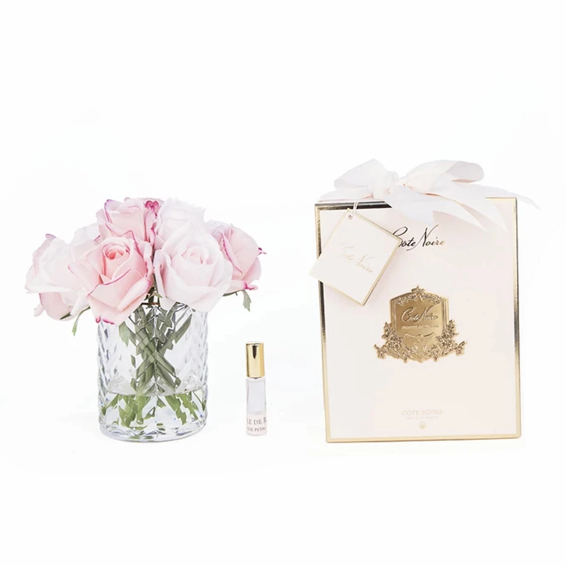 Cote Noire Perfumed Rose Mixed Pink Buds - Herringbone Glass Cote Noire Home Fragrance sale