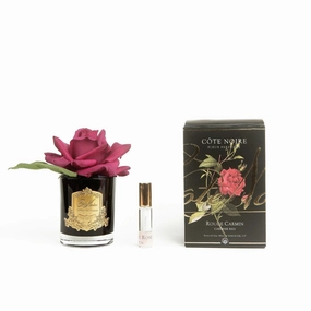 Cote Noire Perfumed Single Rose Carmine Red Black Glass Cote Noire Home Fragrance sale