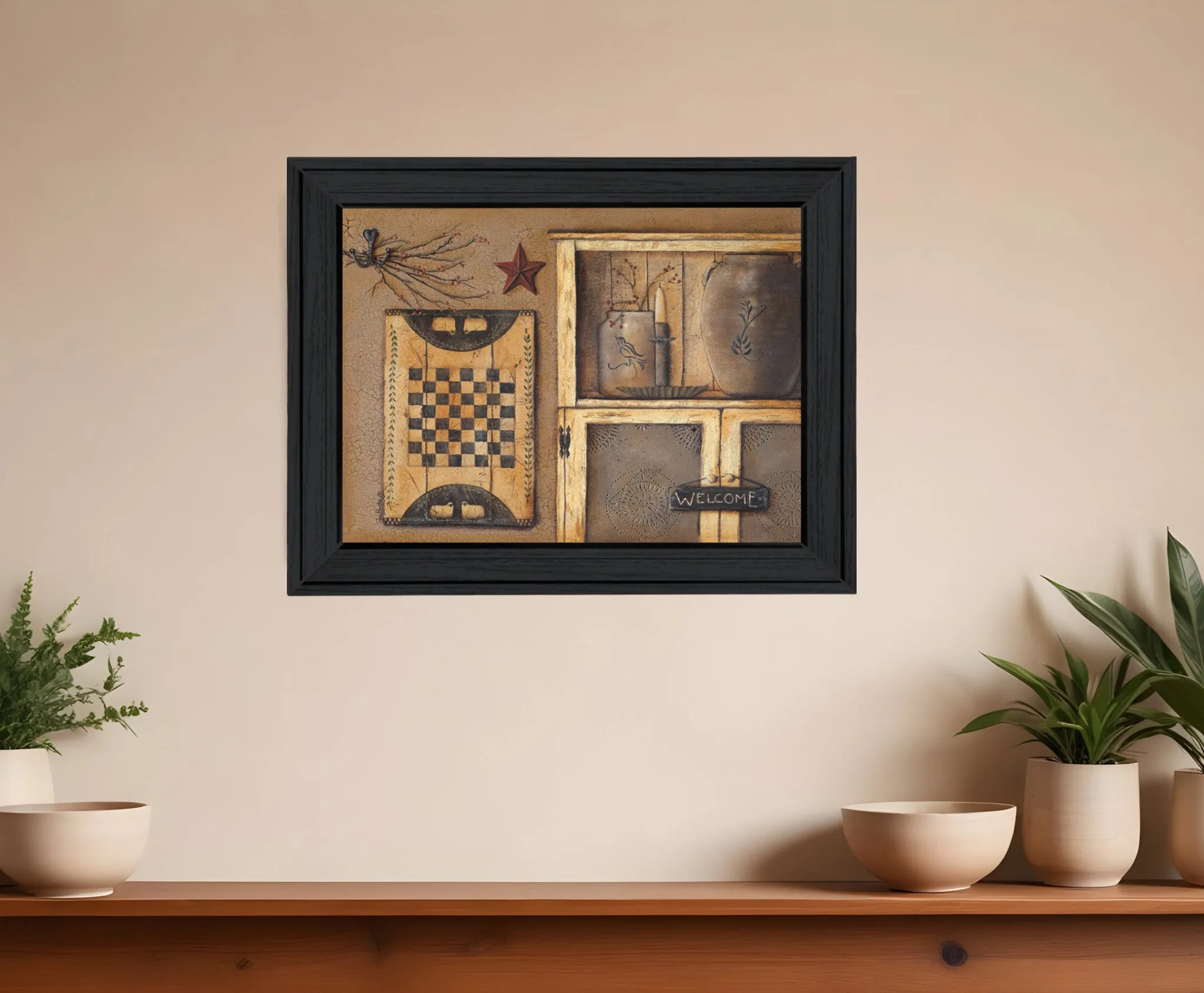Country Treasures Black Framed Print Wall Art Wall Decor online discounts