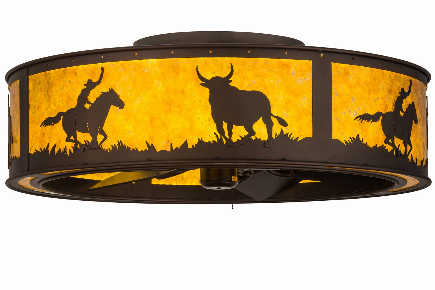 Cowboy & Steer Chandel-Air Fandeliers FANS on sale now