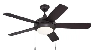 Craftmade Helios HE52OBG5-WG-LED Ceiling Fan 52 - Oiled Bronze Gilded, Walnut/Oiled Bronze/ Hugger Ceiling Fans deals
