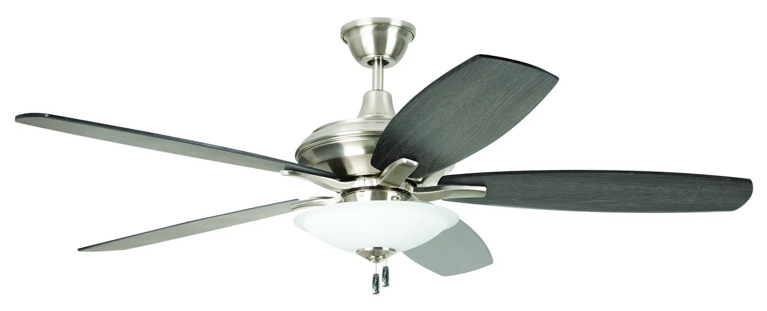 Craftmade Jamison JAM52BNK5-LED Ceiling Fan 52 - Brushed Polished Nickel, Brushed Nickel/Brushed Nickel/