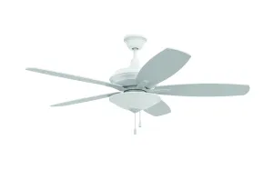 Craftmade Jamison JAM52W5-LED Ceiling Fan 52 - White, White/White/ Hugger Ceiling Fans deals