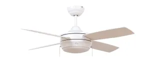 Craftmade Laval 44 LAV44MWW4LK-LED Ceiling Fan 44 - Matte White, Matte White/Matte White/ Hugger Ceiling Fans deals