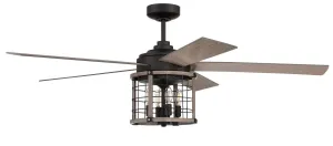 Craftmade Nicolas NIC56FBLW5 Ceiling Fan 56 - Flat Black/Light Wenge, Light Wenge/Light Wenge/ Hugger Ceiling Fans deals