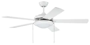 Craftmade Nikia NIK52W5 Ceiling Fan 52 - White, Ash/White/ Hugger Ceiling Fans deals