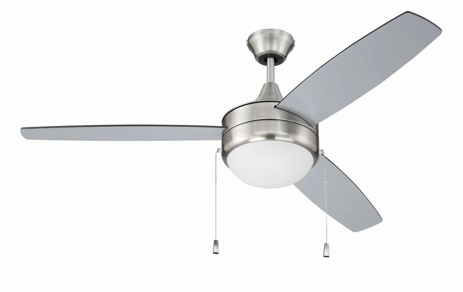 Craftmade Phaze Energy Star 3 Blade EPHA52BNK3-BNGW Ceiling Fan 52 - Brushed Polished Nickel, Brushed Nickel/Greywood/