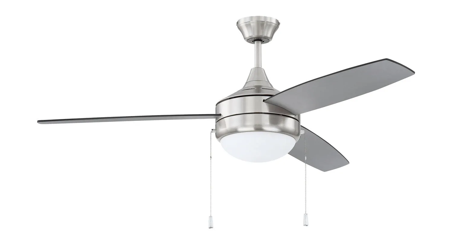 Craftmade Phaze Energy Star 3 Blade EPHA52BNK3-BNGW Ceiling Fan 52 - Brushed Polished Nickel, Brushed Nickel/Greywood/ Hugger Ceiling Fans deals