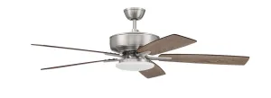Craftmade Pro Plus 112 P112BNK5-52DWGWN Ceiling Fan 52 - Brushed Polished Nickel, Driftwood/Grey Walnut/ Hugger Ceiling Fans deals