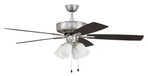 Craftmade Pro Plus 114 P114BNK5-52DWGWN Ceiling Fan 52 - Brushed Polished Nickel, Driftwood/Grey Walnut/ Hugger Ceiling Fans deals