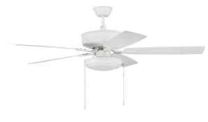 Craftmade Pro Plus 119 P119W5-52WWOK Ceiling Fan 52 - White, White/Washed Oak/ Hugger Ceiling Fans deals