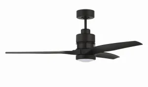 Craftmade Sonnet WiFi 52 SONWF52FB3-FBP Ceiling Fan 52 - Flat Black, Flat Black/Flat Black/ Hugger Ceiling Fans deals