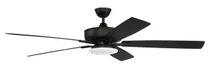 Craftmade Super Pro 112 S112FB5-60FBGW Ceiling Fan 60 - Flat Black, Flat Black/Greywood/ Hugger Ceiling Fans deals