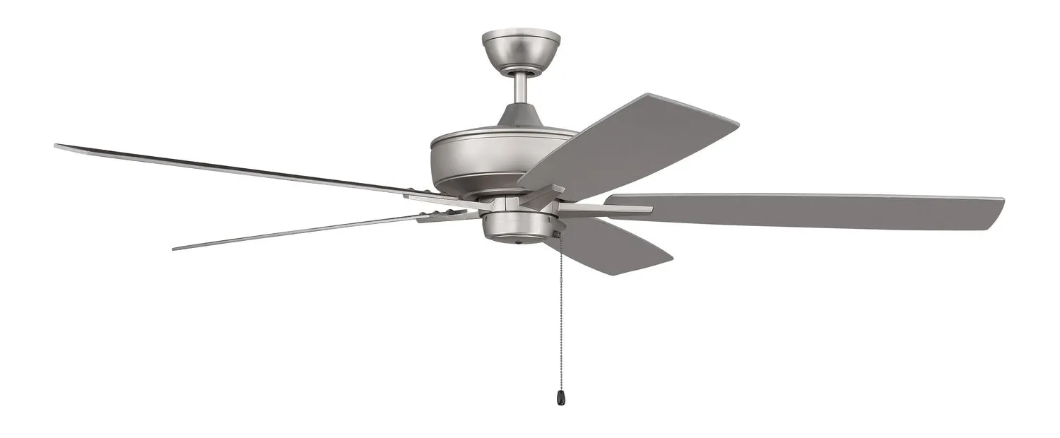 Craftmade Super Pro 60 S60BN5-60BNGW Ceiling Fan 60 - Brushed Satin Nickel, Brushed Nickel/Greywood/ Hugger Ceiling Fans deals
