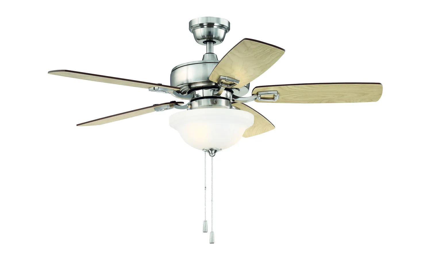 Craftmade Twist N Click 1 Light TCE52BNK5C1 Ceiling Fan 52 - Brushed Polished Nickel, Ash/Mahogany/ Hugger Ceiling Fans deals