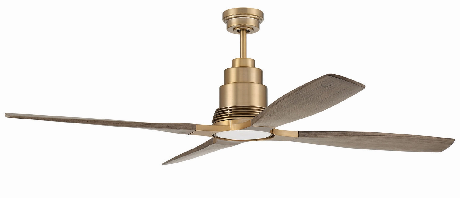 Craftmade Ricasso 60" DC Ceiling Fan with Remote and Wall Control in Satin Brass Outdoor Ceiling Fans discount