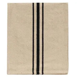 Cream & Black Grain Sack Short Runner Sale on Holiday Decorations