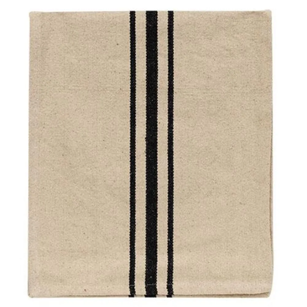 Cream & Black Grain Sack Short Runner Sale on Holiday Decorations