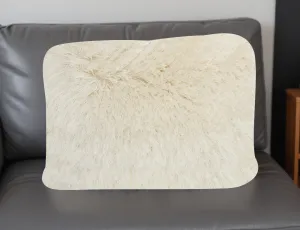 Cream Super Shaggy Throw Pillow Throw Pillows value buys