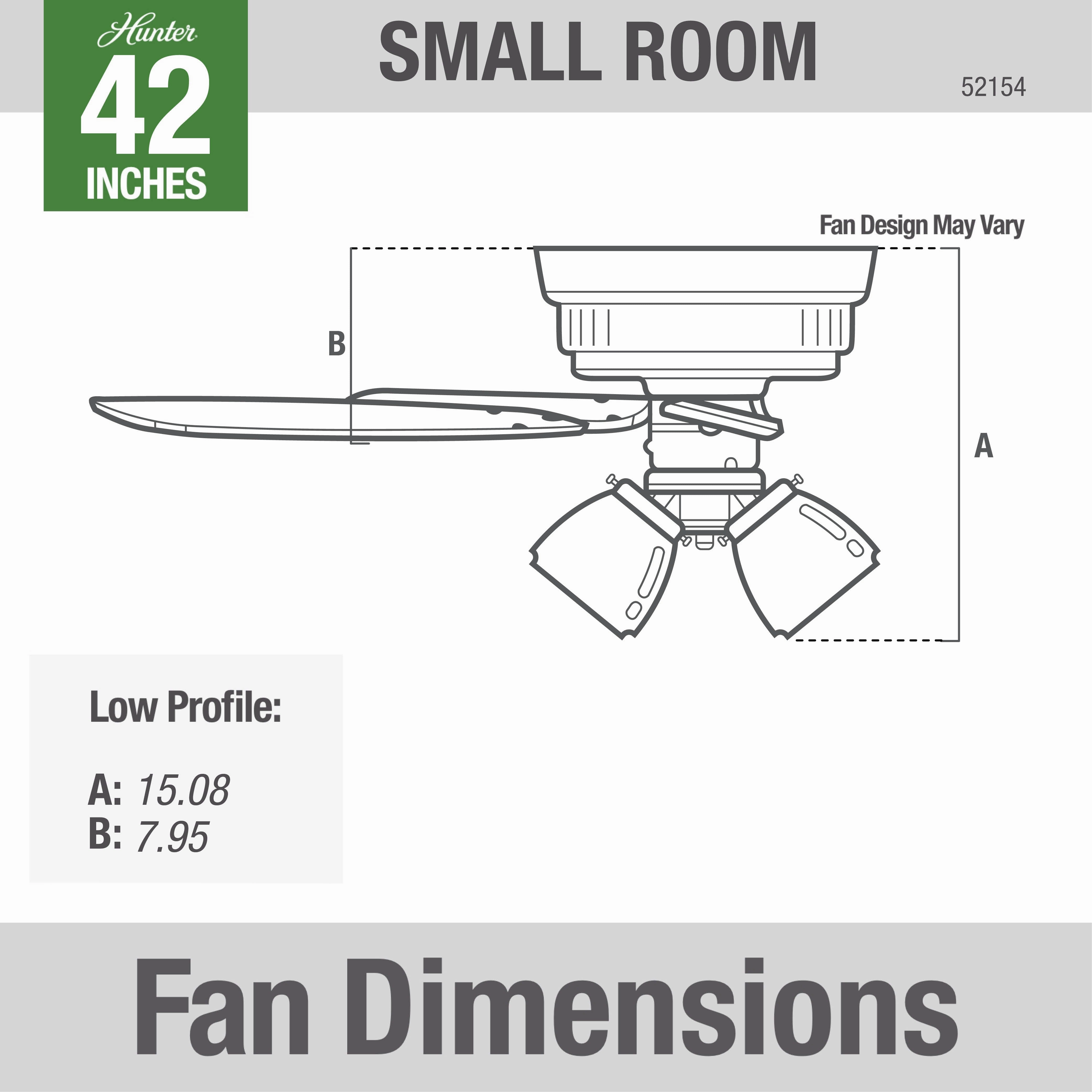 Crestfield 42"Ceiling Fan Brushed Nickel Small Room Fans sale