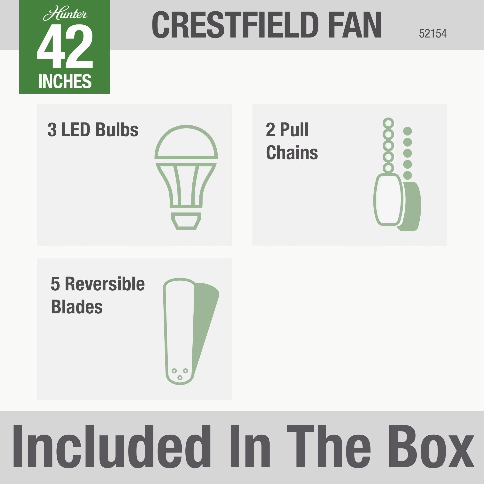 Crestfield 42"Ceiling Fan Brushed Nickel Small Room Fans sale