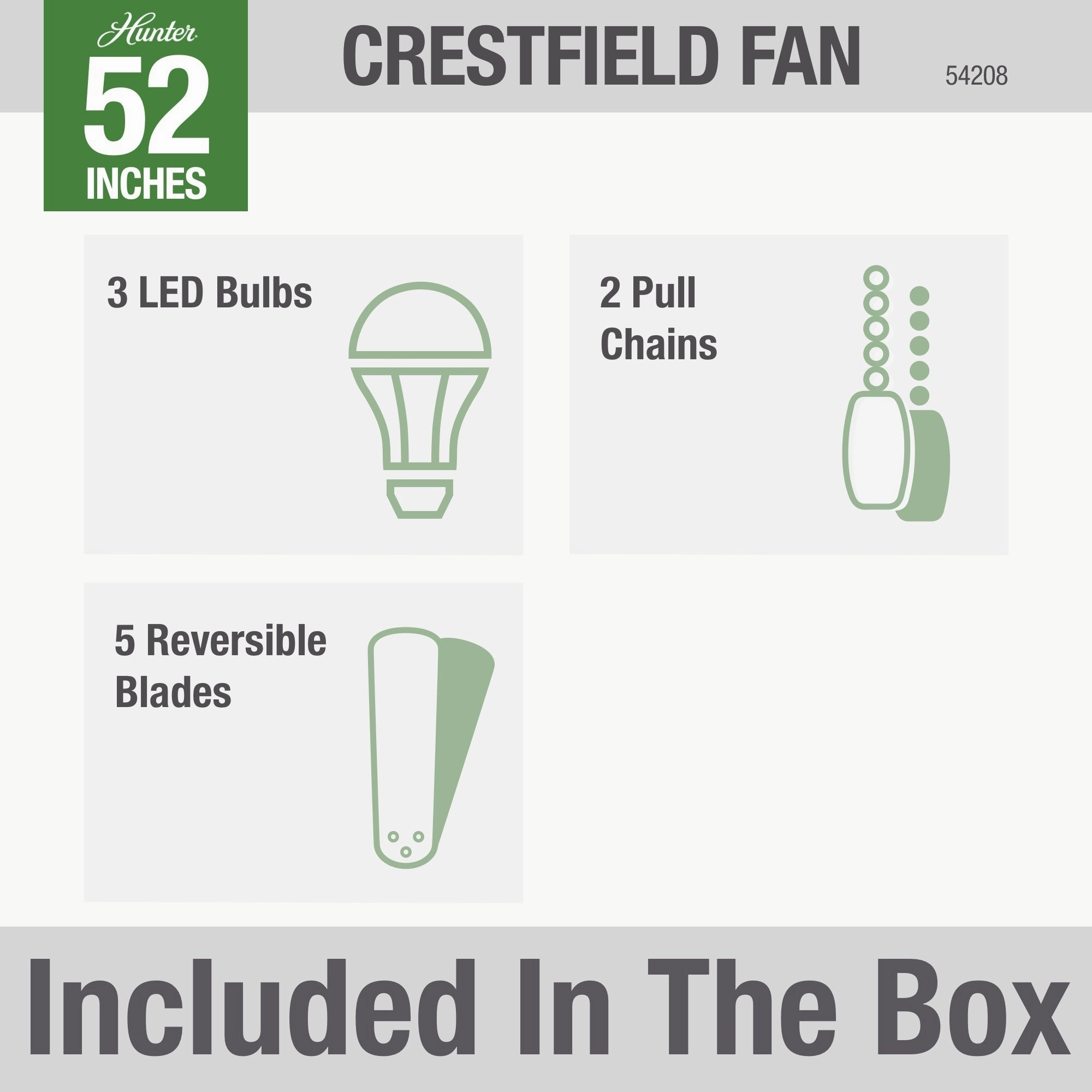 Crestfield 52"Ceiling Fan Noble Bronze Huggers flush mount fans deals