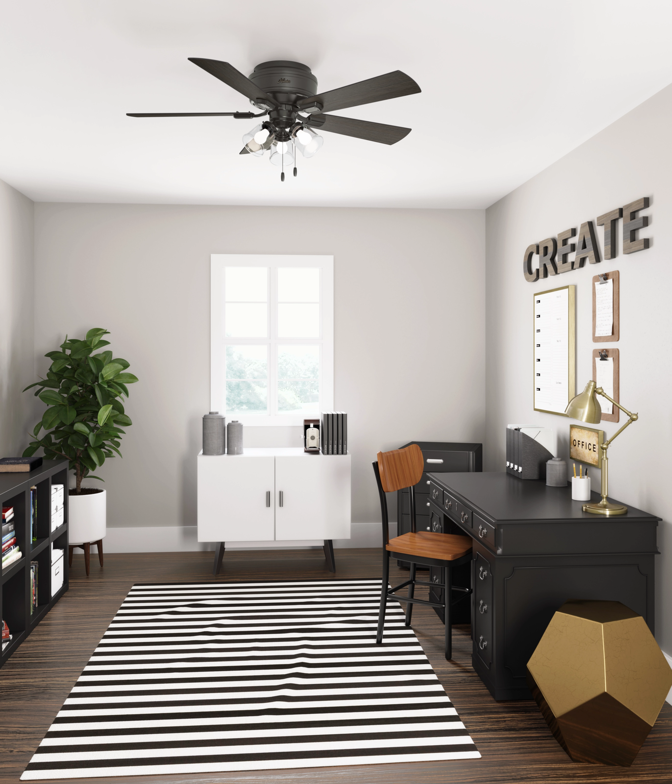 Crestfield 52"Ceiling Fan Noble Bronze Huggers flush mount fans deals