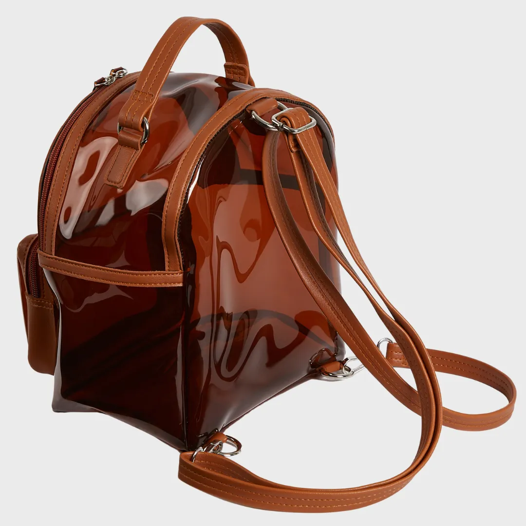 CRYSTAL PVC BACKPACK AMBER