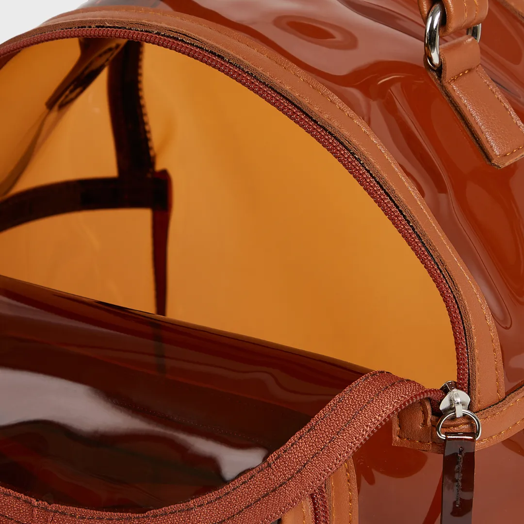 CRYSTAL PVC BACKPACK AMBER