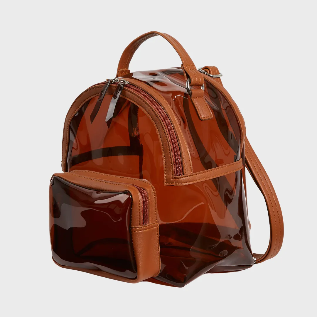 CRYSTAL PVC BACKPACK AMBER