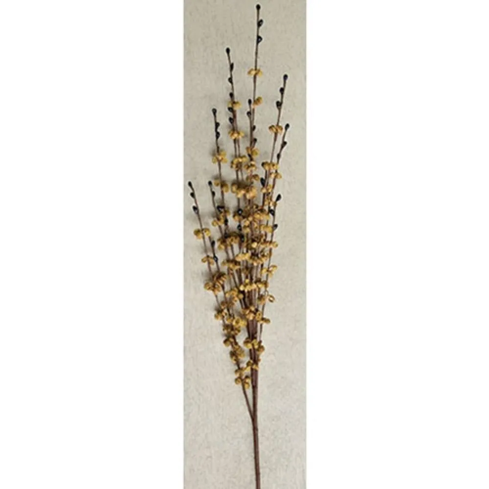 Curly Q Berry Spray - 24" - Mustard/Black