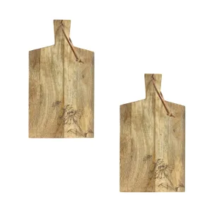 Cutting Board (Set of 2) 10" x 18"H Mango Wood Decorative Accessories trending offers